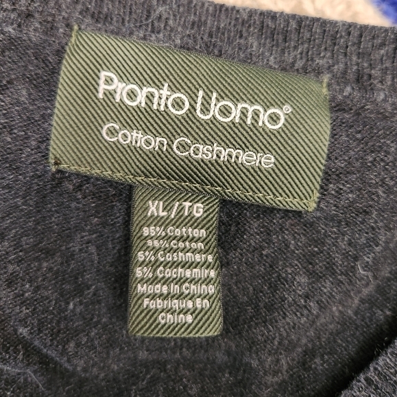 charcoal cotton cashmere sweater - Picture 6 of 7